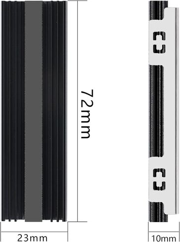 GELRHONR M.2 SSD NVME Heatsink,Aluminum M.2 Heatsink Thermal Pads SSD Heatsink Cooler,for PC Computer PS5,with 2 Thermal Silicone Pad (M.2 SSD Heatsink Push Type) in Saudi Arabia