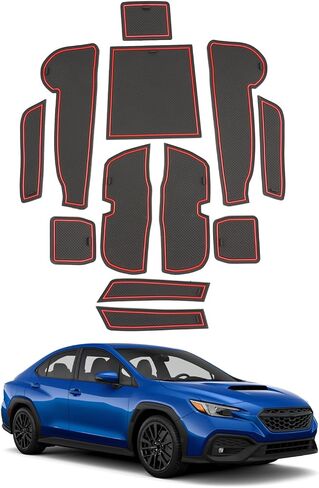 SHAOHAO Car Door Slot Mats for Subaru WRX 2023 2024 Accessories Anti-Dust Gate Slot Mats 2022-2024 Subaru WRX Premium/Limited/GT Cup Holder Mat Console Liners Decor 2023 2024 WRX STARLINK Accessory in Saudi Arabia