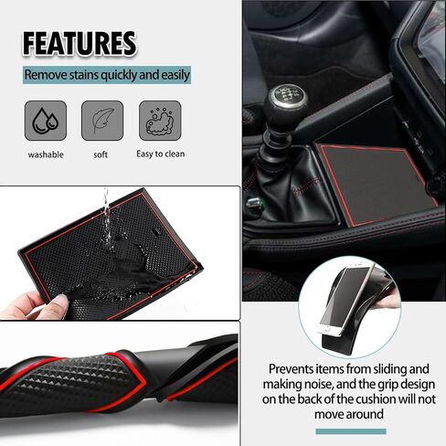 SHAOHAO Car Door Slot Mats for Subaru WRX 2023 2024 Accessories Anti-Dust Gate Slot Mats 2022-2024 Subaru WRX Premium/Limited/GT Cup Holder Mat Console Liners Decor 2023 2024 WRX STARLINK Accessory in Saudi Arabia
