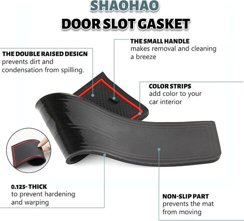 SHAOHAO Car Door Slot Mats for Subaru WRX 2023 2024 Accessories Anti-Dust Gate Slot Mats 2022-2024 Subaru WRX Premium/Limited/GT Cup Holder Mat Console Liners Decor 2023 2024 WRX STARLINK Accessory in Saudi Arabia