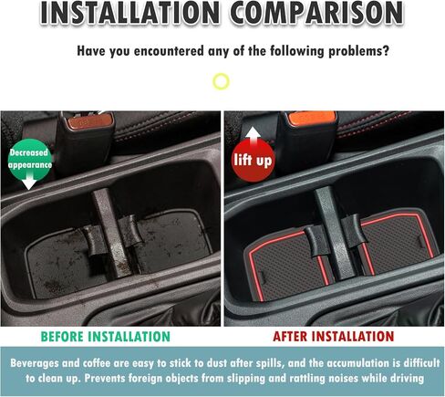 SHAOHAO Car Door Slot Mats for Subaru WRX 2023 2024 Accessories Anti-Dust Gate Slot Mats 2022-2024 Subaru WRX Premium/Limited/GT Cup Holder Mat Console Liners Decor 2023 2024 WRX STARLINK Accessory in Saudi Arabia
