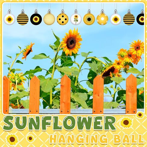 Barydat 48 Pcs 1.18 Inch Mini Summer Sunflower Ornaments for Tree Sunflower Hanging Decorations Yellow Tree Decor Themed Party Supplies for Wedding Baby Shower Holiday Party Favors(Classic Style) in Saudi Arabia