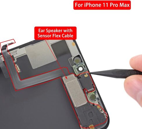 سماعة أذن مع كابل مستشعر مرن لهاتف iPhone 11 6.1 بوصة - بديل لصوت المكالمات والقرب ومستشعر الإضاءة المحيطة in Saudi Arabia