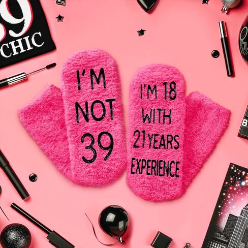 HAPPYPOP 39th Birthday Gifts for Women, 39 Year Old Gifts, Socks for Her Female, Best Gifts for 39 Year Old Woman in Saudi Arabia