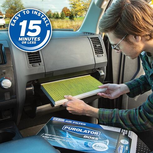Purolator PBC35586 PurolatorBOSS Automotive Cabin Air Filter with Febreze & Activated Carbon, Car & Truck Passenger Compartment OEM Filter Replacement for Volkswagen Jetta, Passat, Tiguan and more in Saudi Arabia