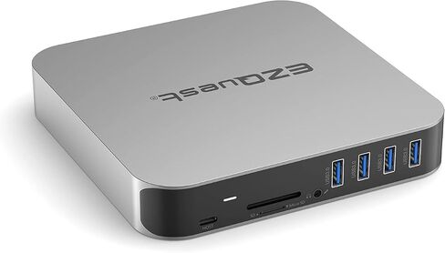 EZQuest USB C Hub Docking Station 12 in 1 with 2 HDMI 4K 60HZ /30Hz, VGA, 1 Gbit Ethernet, 4 USB-A 3.0 ports, SD, Micro SD, USB-C PD 3.0 and Audio Port - For all computers with USB-C/Thunderbolt ports in Saudi Arabia