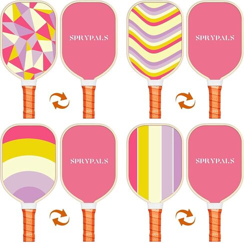 Pickleball Paddles Set of 4, Premium Wood with 4 Indoor & Outdoor Pickleball Balls and 1 Carry Bag, Pickleball Rackets with Ergonomic Cushion Grip for Beginner & Intermediate Gifts for Women Men Youth in Saudi Arabia