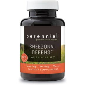 Sneezonal Defense Allergy Relief Formula – Natural Herbal Supplement for Seasonal Allergy Support and Immune Health – 120 vegetarian capsules, Non-GMO, Gluten-Free