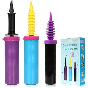 Balloon Pump, 3-Pack Can inflate Balloons in Both Directions Balloon Pump Hand, Fits160 260 Magic Balloons, Foil Balloons, Round, Easily Inflates for Families and Children