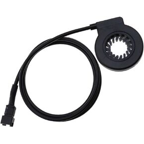 Electric Bicycle Pedal KT-V12L 12 Magnets Dual Hall Assist Sensor PAS Pedal System Waterproof Plug Cadence Speed E-Bike Sensor Accessories Black ABS