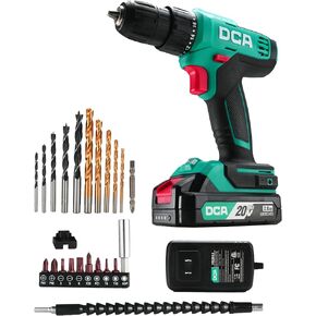 Cordless Drill Set, 336 in-lbs Torque, 3/8" Keyless Chuck, Electric Power Drill with 2.0Ah Battery and Charger,18+1 Position,25-Piece 20V Drill Driver Kit, ADJZ2035