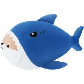 Shark Plush Stuffed Animal-20''Corgi Shark Plush Toy, Shiba Inu Shark Plush Pillow, Cute Soft Plush Shark Plushie Stuffed Toys, Shark Plush Pillows Toy Decoration Doll Gift for Kids Girls Boys
