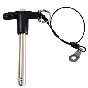 Stainless Steel 304 Push-Button Quick Release Pin T Handle Lock Pins, Pin Dia 6mm(0.23in) )Usage Length 60mm with Lanyard Cable (1PC)