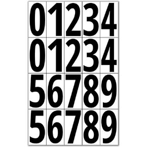 400 Pieces, 3" - Vinyl Number Stickers, Waterproof Stick on Numbers Labels - Black Numbers