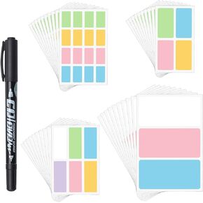 290 PCS Waterproof Baby Bottle Label for Daycare Supplies, Removable Freezer Labels for Food Containers, Blank Date Stickers to Write on, Sticky Name Labels for Kids School Supplies-Easy Peel Off