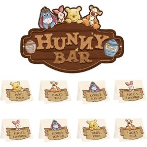 10 قطع من لافتة خيمة طعام ويني هوني لمستلزمات حفلات أعياد الميلاد، هدايا استحمام الطفل، ديكور الحفلات in Kuwait