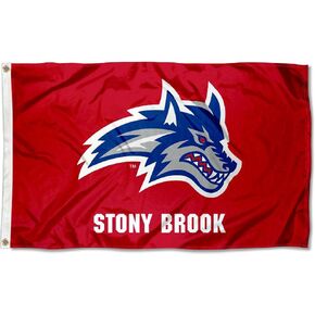 College Flags & Banners Co. Stony Brook Seawolves Red Flag