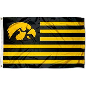 Iowa Hawkeyes Stars and Stripes Nation Flag