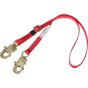 3M Protecta PRO 1351050 22" Web Rebar Assembly For Positioning, Steel Rebar Hook At Center, Snap Hooks At Leg Ends, 310 lb Capacity, Silver/Red