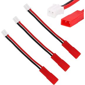 3pcs JST to PH2.0 Adapter Cable JST Adapter PH2.0 Connector JST Connector Female JST-PH Cable PH2.0 to JST Adapter SCX24 Battery Cable for Axial SCX24 1/24 RC Tracked Vehicle
