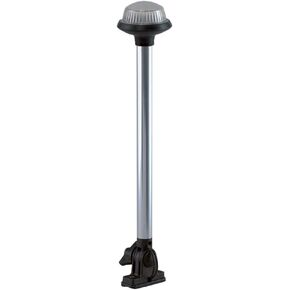 Perko 1636DP0CHR Stealth-Series Horizontal-Mount LED Fold Down White All-Around Light - 14.25", Black Polymer Base and Top