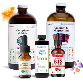Liquid Health Ultimate Bariatric Liquid Vitamin Supplement Bundle - Adult Daily Bariatric Multivitamin with Iron, Calcium, Magnesium, Vegan Vitamin D3 & Organic B12 - Bariatric Surgery Must Haves