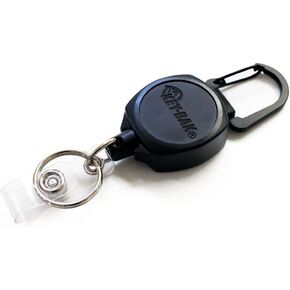 Key-Bak Sidekick ID Badge & Key Reel, 24" Kevlar Cord w/Polycarbonate Case 3pk