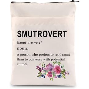 هدية كتاب سموتروفيرت هدية كتاب حارة غلاف كتب تعريف سموتروفيرت مع سحاب هدايا دودة الكتب (SMUTROVERT-B)