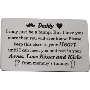 New Dad to Be Gifts New Daddy Wallet Insert Card Baby Announcement Gifts for Dad Husband Soon to Be Dad Gift (I can't wait to meet you daddy...the best is yet to come)