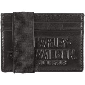 Harley-Davidson Men's Legendary Card Case w/Loop & RFID - Black