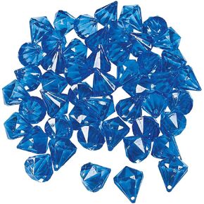 Fun Express - Blue Acrylic Gems (25pc) for Wedding - Party Decor - General Decor - Misc General Decor - Wedding - 25 Pieces