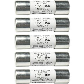 HQRP 2 حزمة من وصلات الصمامات الكهروضوئية الشمسية سريعة المفعول CFPV-1038، نوع gPV، 30 أمبير 1000 فولت تيار مستمر، 10 × 38 مم، 20 كيلو أمبير، استبدال Littelfuse SPF030، صمامات سيراميك قزمة مدمجة لأنظمة الطاقة الشمسية