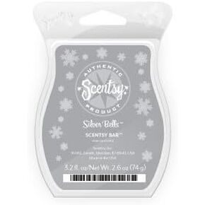 Scentsy Bar, Silver Bells, Wickless Candle Tart Warmer Wax 3.2 Fl. Oz. 8 Squares