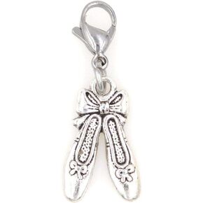 It's All About...You! Ballet Slippers Clip on Charm Perfect for Necklaces Bracelets 100F