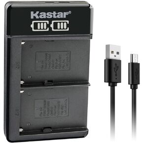 Kastar LKD2 USB Battery Charger Compatible with Sony HXR-NX100 HXR-NX3 HXR-NX5 HXR-NX5R MPK-DVF4 MVC-CD1000 MVC-CD400 MVC-CHF81 MVC-CKF81 MVC-FD100 MVC-FD200 MVC-FD5 MVC-FD51 MVC-FD7