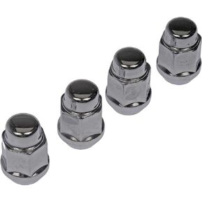 Dorman 711-205 Wheel Nut Chrome Acorn Bulge Seat 1/2-20 Compatible with Select Models, 4 Pack