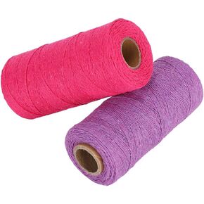 2Pcs Loom Warp Thread 8/4 Warp Yarn Perfect for Weaving Carpet Tapestry Rug Blanket or Pattern Warping Thread for Any Loom