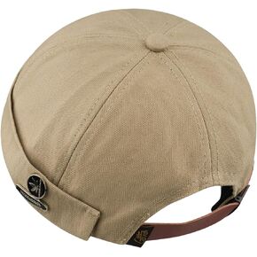 Croogo Stylish Brimless Cap Beanie Docker Cap Casual Street Visor-Less Sailor Skull Cap Rolled Cuff Watch Hat Daily Leon Hat