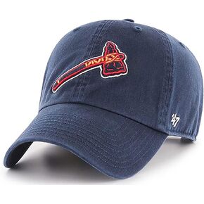 قبعة Atlanta Braves Navy Alternate Hammer Clean Up قابلة للتعديل، مقاس واحد للبالغين يناسب الجميع
