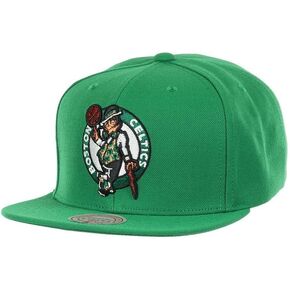 Mitchell & Ness Boston Celtics Side Logo Snapback Adjustable Hat Cap - Green