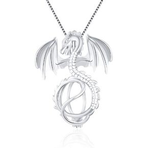 Dragon Cage Pendants for Pearl Jewelry Making Sterling Silver, Design Pearl Cage Pendants for Adorable Gift