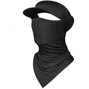 Triangle Headscarf with Brim, Full Face Sun Protection Mask, Ponytail Sun Hat Sunscreen Breathable, Ice Silk Neck Gaiter