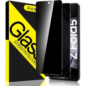 Asstar[2 Pack for Samsung Galaxy Z Fold 5 Screen Protector,9H Privacy Screen Protector for Galaxy Z Fold 5,HD Front Tempered Glass Screen Protector for Samsung Z Fold 5,Case Friendly Accessories