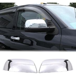 Car Door Rear View Mirror Cover Cap Compatible with Toyota Tundra 2007-2021 Sequoia 2008-2020 Outside Side Rearview Mirror Cover Trim Side Mirror Cap Protection ABS Accessories, Without Turn Signals