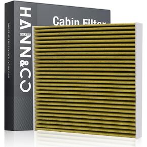 HANN&CO Ultra Long Life 4-Layer HEPA Activated Carbon Cabin Air Filter Use Silver Coated Fiber Primary Filter Material For Honda，Acura Replacement CF10134， CP134（HCC1021-Y）