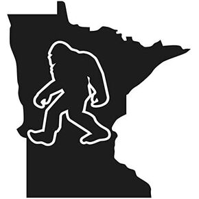 ملصق Minnesota State Bigfoot - ملصق مقاس 5 بوصات {أسود} - ملصق MN Big Foot، Yeti، Sasquatch، Boggy Billy، Boogie Man، Yesoh، I Believe، Twin City، I Love MN، Home، Momo in Kuwait