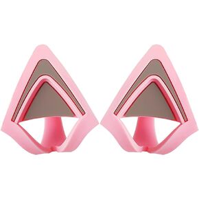 Cat Ears for Headphones, Pink Cute Headset Cat Ears with Adjustable Straps, Fits Various Headphones, Perfect Gift for Gamers, Streamers, and Cosplayers