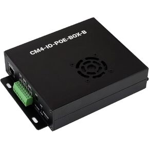 Waveshare PoE Mini-Computer (Type B) Based On Raspberry Pi Compute Module 4 (NOT Included) Metal Case with Cooling Fan Waveshare CM4 PoE IO Board (B) Inside