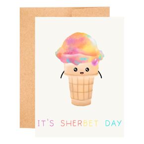 Sherbet pun cards, Cute valentines card, I love you card, It’s sherbet day, sherbet art card, foodie pun, pun greeting card, card for Friend, Cute Card for husband wife boyfriend girlfriend