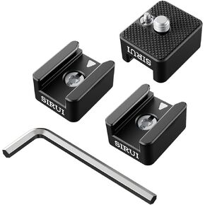 SIRUI 3 Pack Camera Cold Shoe Mount Adapter with 1/4"-20 Thread for Camera Cage, Flash, LED Light, Monitor and Microphone, AM-CSA-3